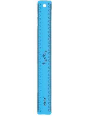 Helix Flexible Tinted Ruler 30cm - Blue